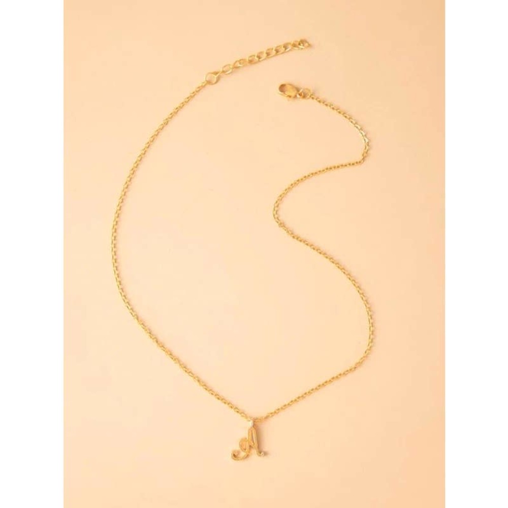 Gold Letter Chain Initial A Necklace